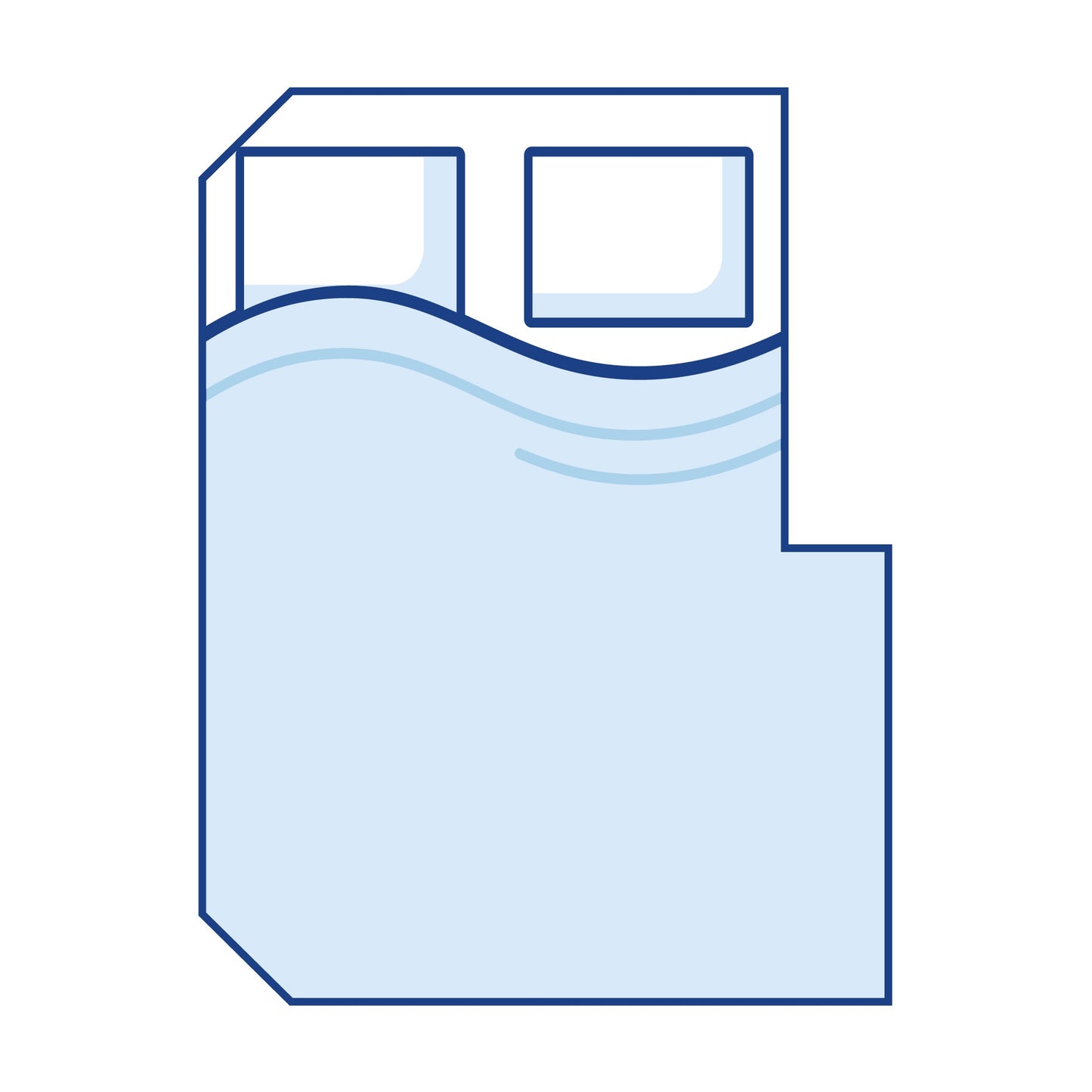 Coolplus Left Cut Out Camper Mattress Topper - King