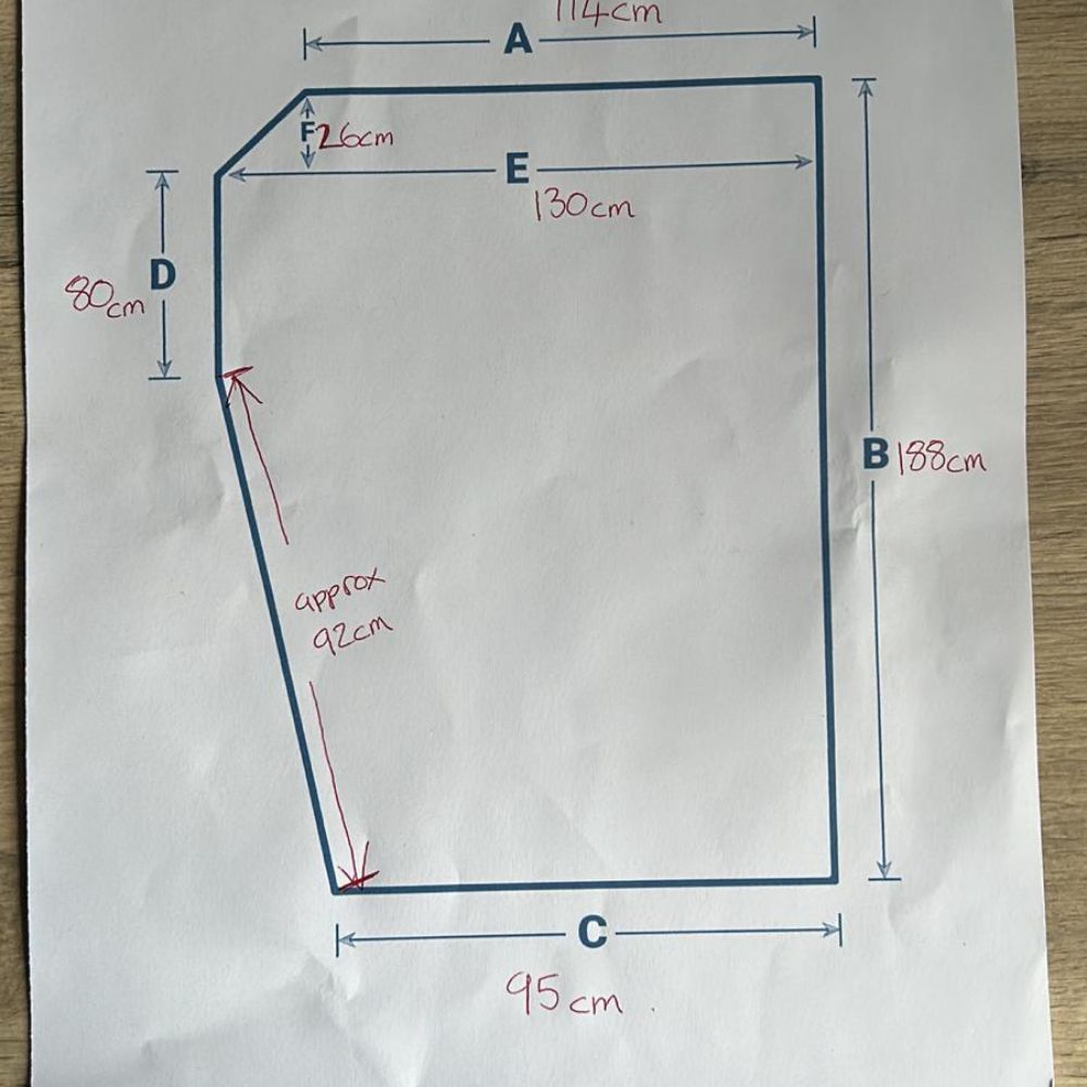 Left Hand Cut Off Mattress Sketches