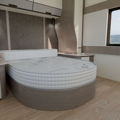 Hybrid Pocket Spring: Two-Piece Island + Bolster Caravan Mattress