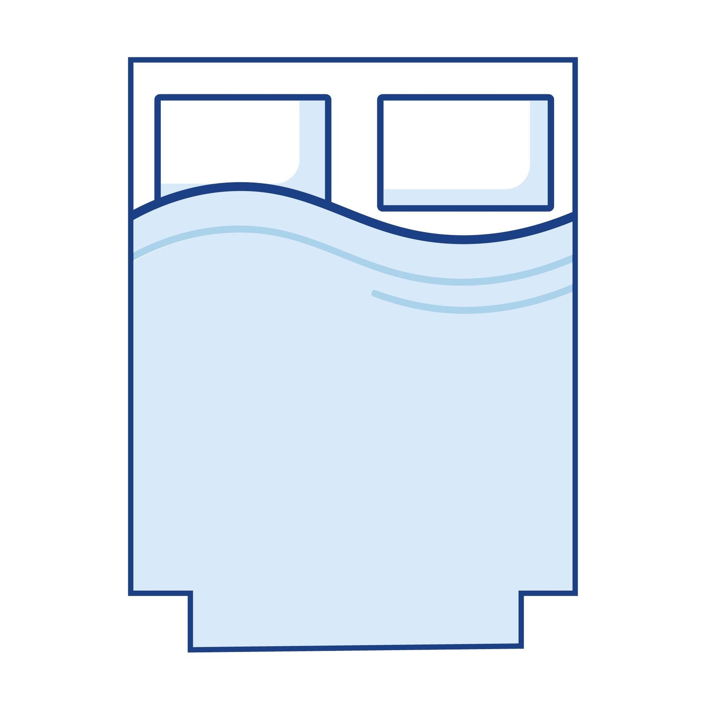 Coolplus Rectangular Cut Out Corners Caravan Mattress Topper - Double