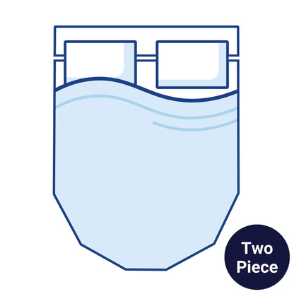 Essential Foam Two-Piece Island + Bolster, Angled Foot End Caravan Mattress - Single