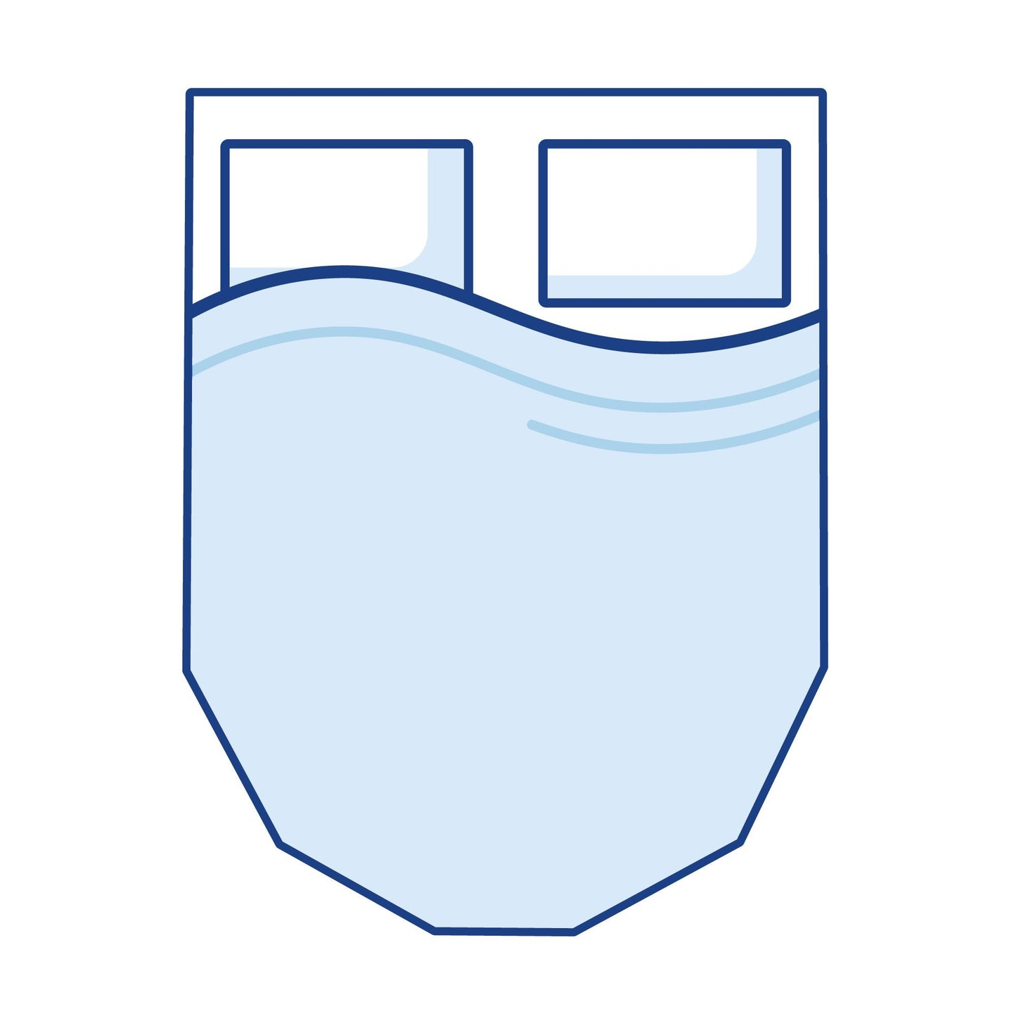 Memory Foam: One-Piece Island, Angled Foot End Caravan Topper