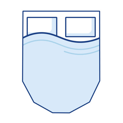 Memory Foam: One-Piece Island, Angled Foot End Caravan Topper
