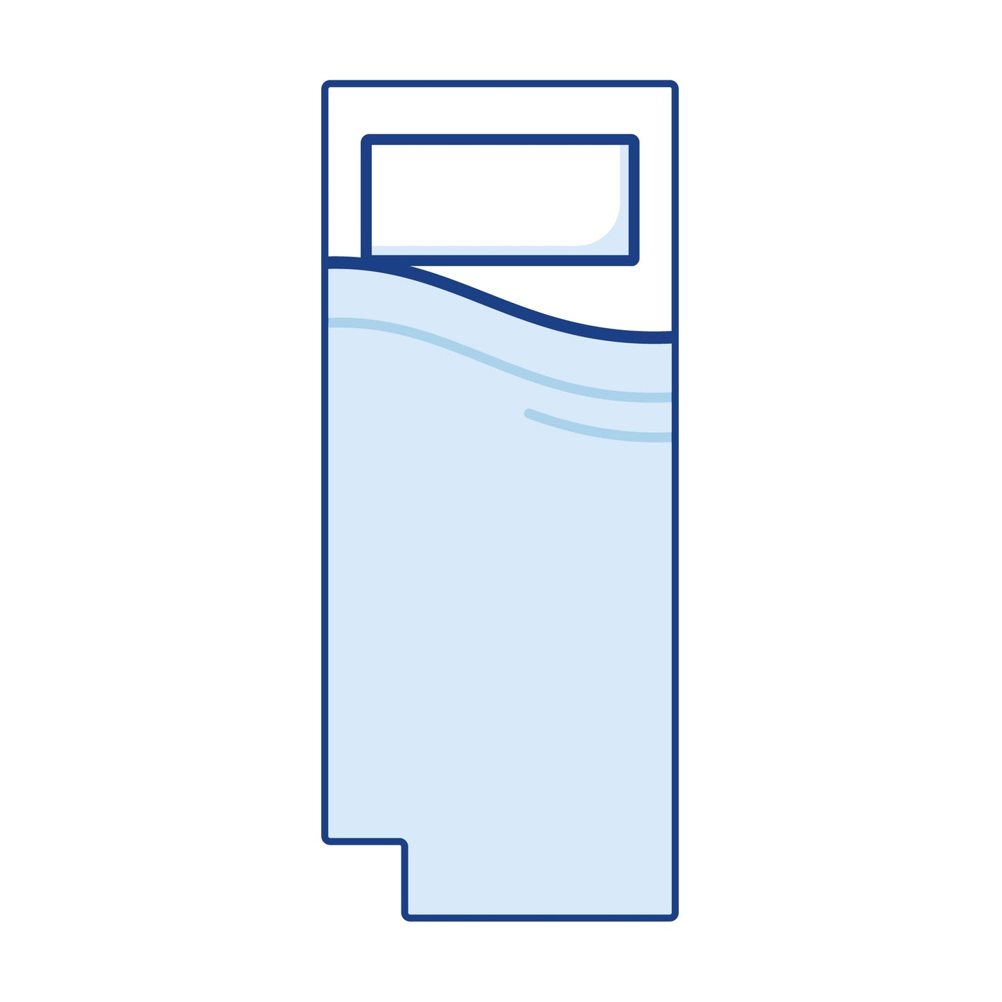 Bodyshape Narrow Left Cut Out Caravan Mattress Topper - Single