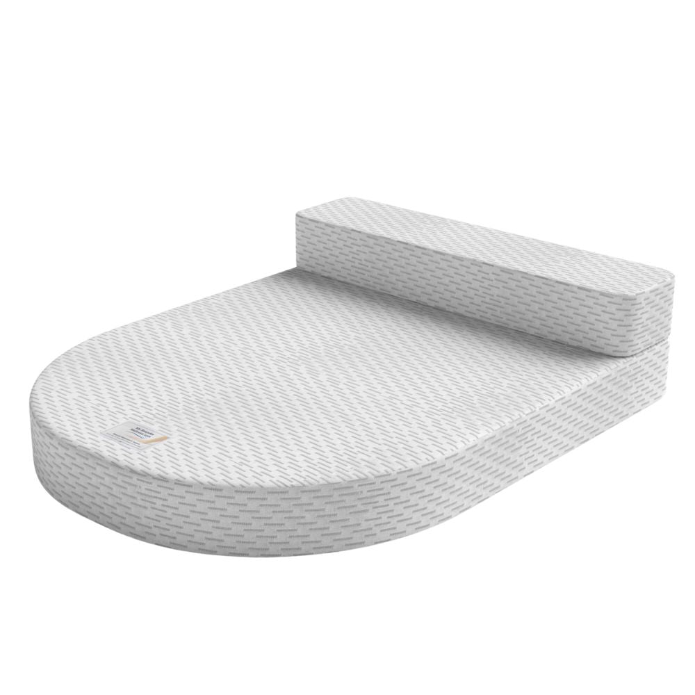 Essential Foam Two-Piece Island + Bolster, Angled Foot End Caravan Mattress - Single