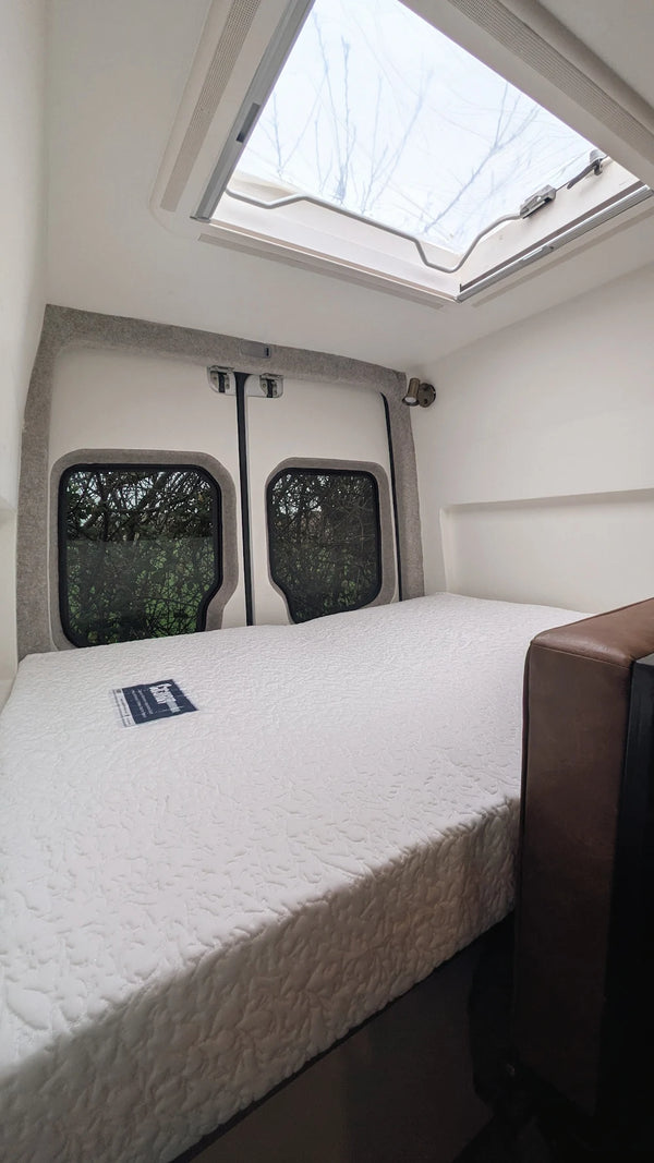 Novolatex™ Mattress fitted in Mercedes Sprinter LWB 2016 (DIY Ban Build), Coltishall