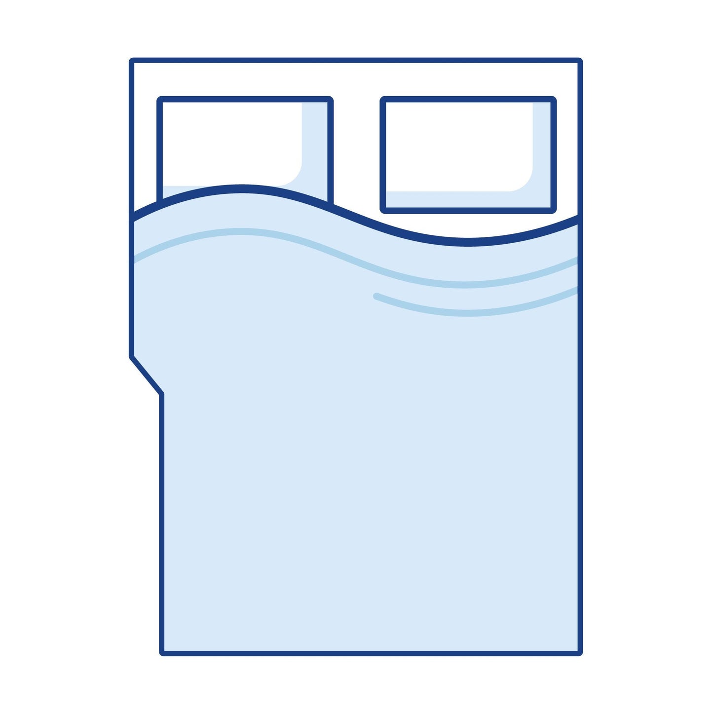 Bodyshape Left Angled Cut Out Caravan Mattress Topper - Double