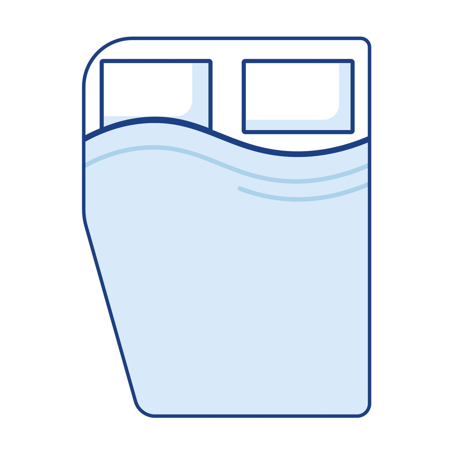 Memory Foam: Left Curved Corners Caravan Mattress