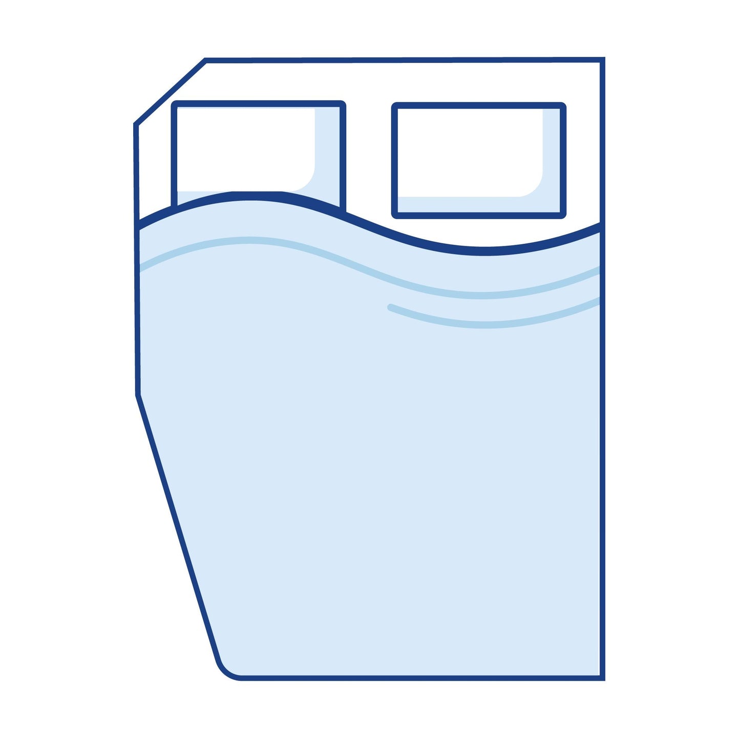 Pocket Cool Gel: Left Curved Cut Corners Caravan Mattress