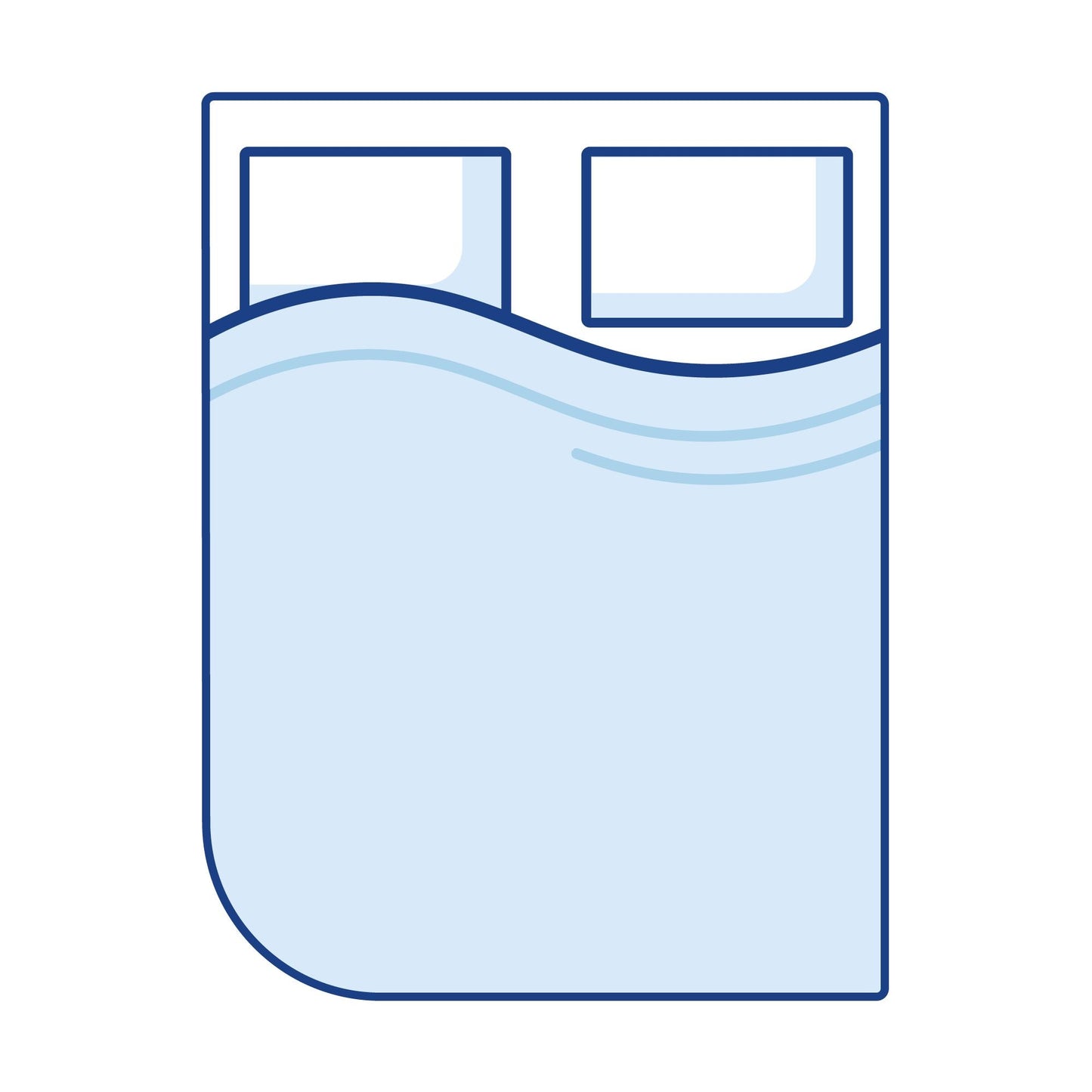 Coolplus Left Rounded Corner Caravan Mattress Topper - King