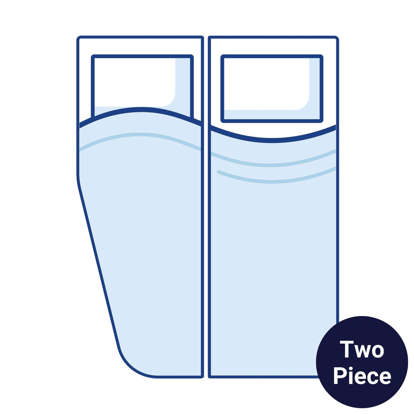 Memory Foam: Left Two Piece Caravan Topper