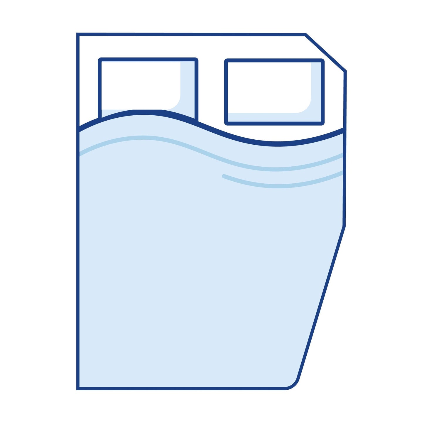 Coolplus Right Curved Cut Corners Caravan Mattress Topper - Single