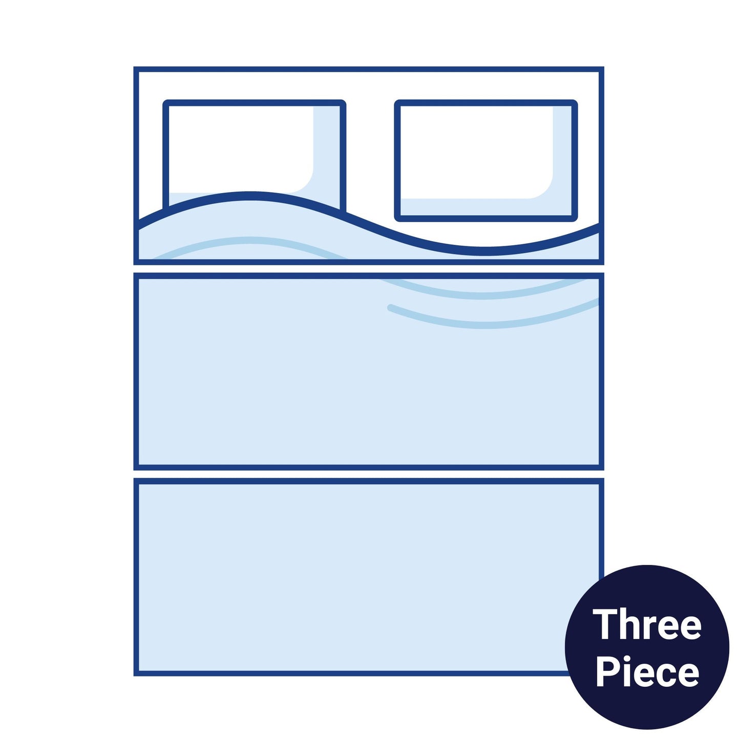 Swift Essential Three Piece (Tri Fold) Caravan Mattress - Double