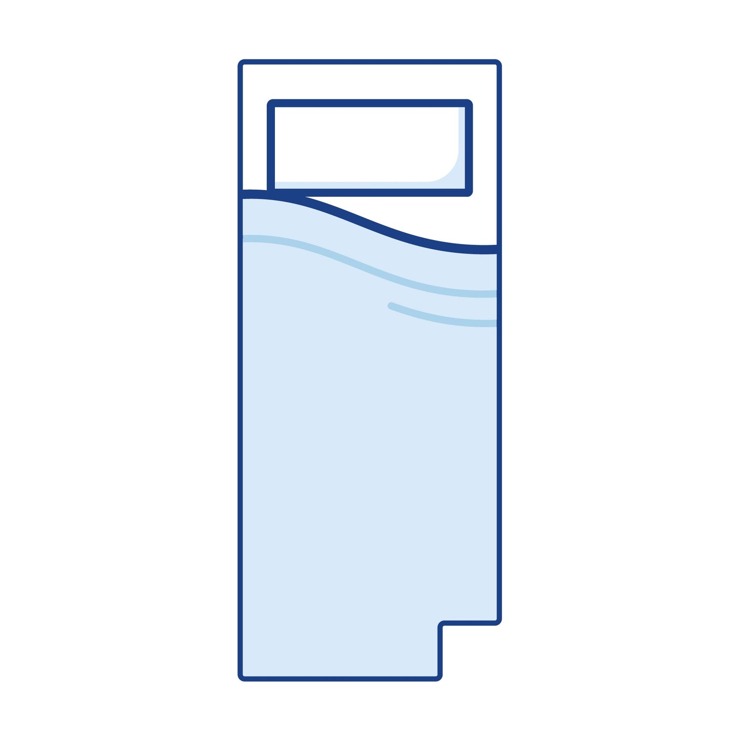 Coolplus Narrow Right Cut Out Caravan Mattress - Double