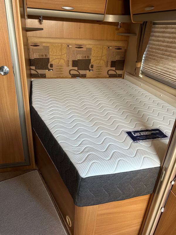 Real customer photo — Swift Archway 2010, fitted with our Grand Crescent™ Left Cut Luxury Caravan Mattress - Double