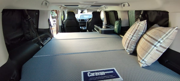 CamperLuxe™ Mattress fitted in Vauxhall Vivaro-e Life Ultimate, Bristol