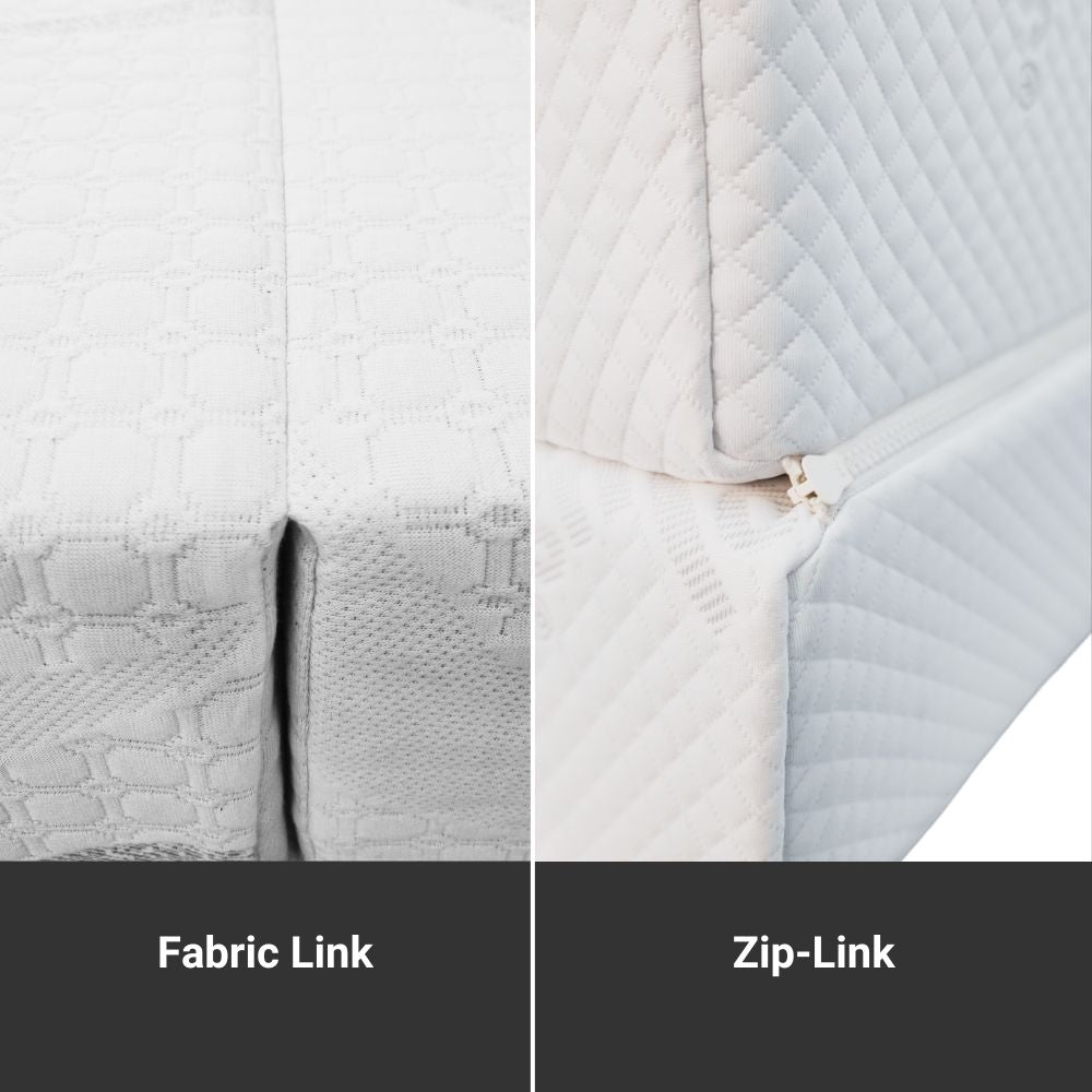Essential Foam Two-Piece Island + Bolster, Angled Foot End Caravan Mattress - Single