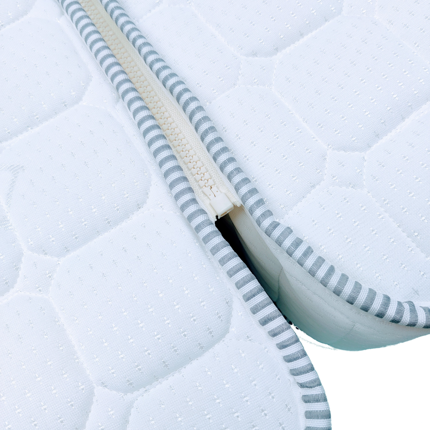 Island Mattress with Rounded Corners and Bolster Zip Attachment